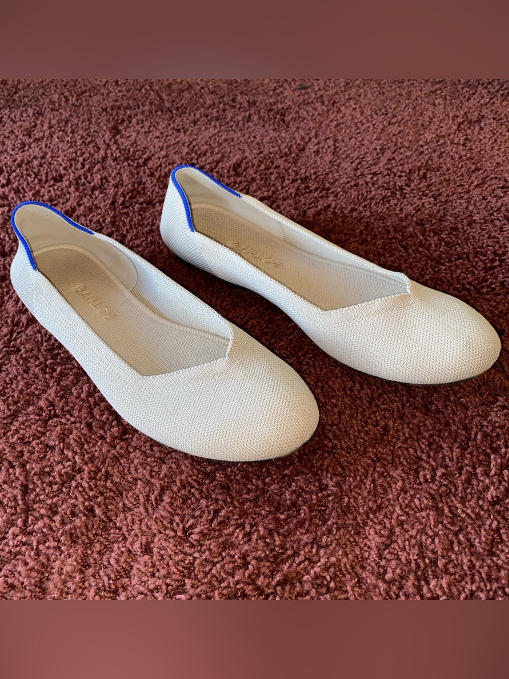 Rothy’s The Flat Ballet Round Toe Shoes Women’s Size 10 Beige Minimalist Casual